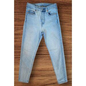 Levi's Wedgie Straight Jeans Women's 25 x 27 High Rise Button Fly Denim Stretch